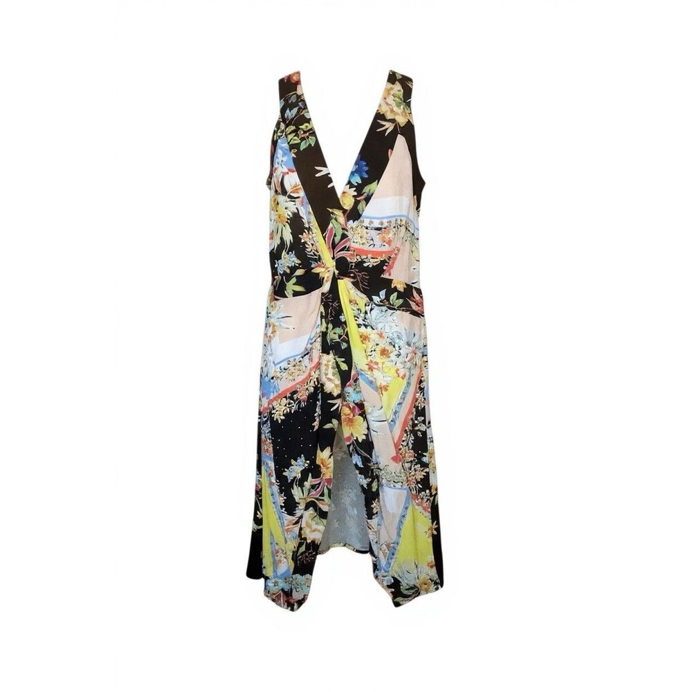 Soho Jeans NY & Co. Boho Floral Patchwork Multimedia Style Dress  Sz L